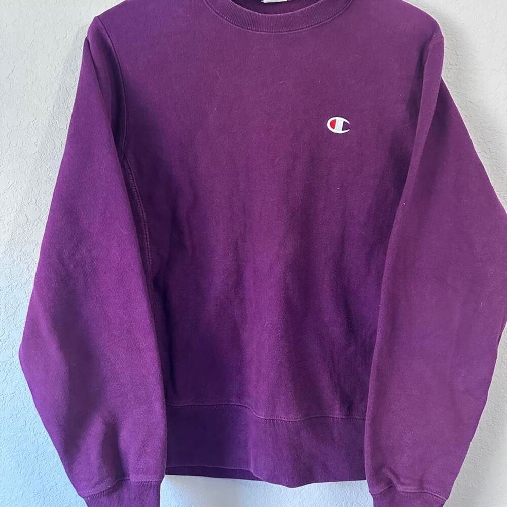 Champion Women's Purple and Burgundy Sweatshirt